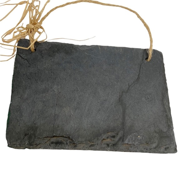 Lot of 2 Snowmen Scene Hand Painted Slate Signs Plaques Christmas Decor - Picture 6 of 6